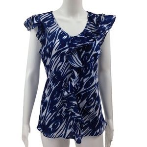 Signature by Larry Levine Cascading Ruffle Blouse